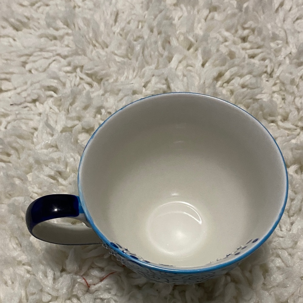 Dutch wax by coastline imports, elegant teacup style Blue Butterfly Ceramic Mug - Picture 5 of 16